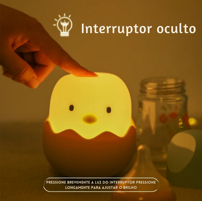 Luz Noturna Luminária Inteligente Infantil, Lâmpada Noturna com Luz de Ovo de Pintinho, Luz Noturna, Luz de Mesa, Abajur, Luminária, Luz Noturna Infantil, Abajur Infantil, Luminária Infantil, Decoração - Lojas Labru