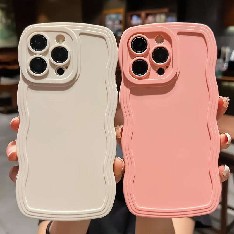 Case de Silicone Macio, Capa Protetora Para IPhone, Case Macia Para IPhone, Capinha Ondulada, Capa Encaracolada, Capa Protetora Ondulada Macia, TPU Macio, Case Diferente, Capinhas Nada Básicas - LOJAS LABRU