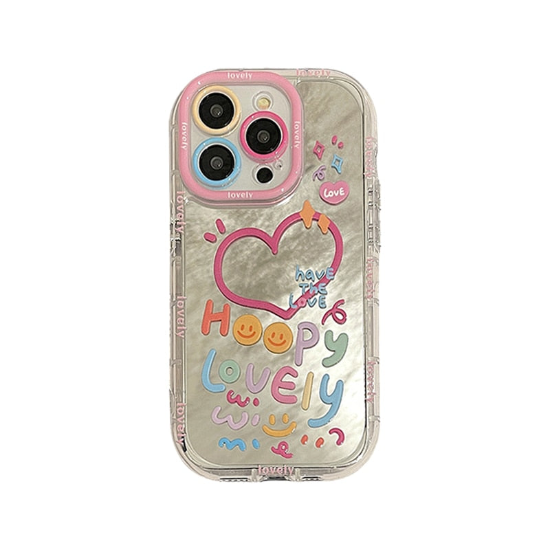 Capa 3D Chapeada Coração Corrente Espelhada Para Celular IPhone,  Imagem de Capa de Celular de Espelho com Padrão de Coração Girlcore, Capa de Telefone  Espelhada Padrão de Coração, Case de Silicone Macio, Capa Protetora Para IPhone, Case Macia Para IPhone - LOJAS LABRU