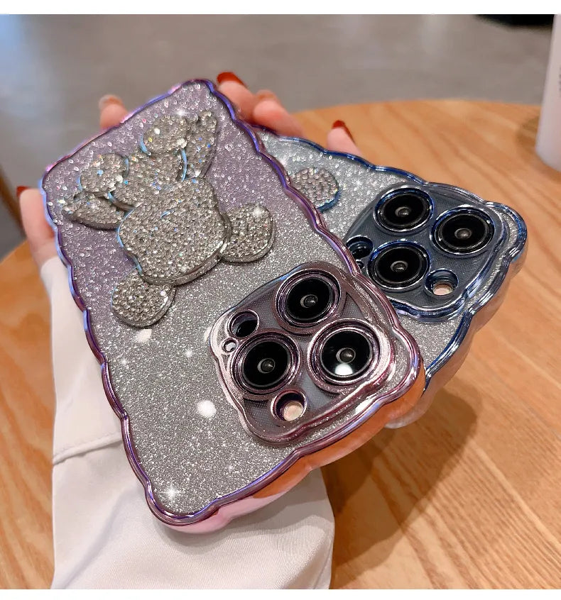 Case IPhone de Ursinho - Glitter